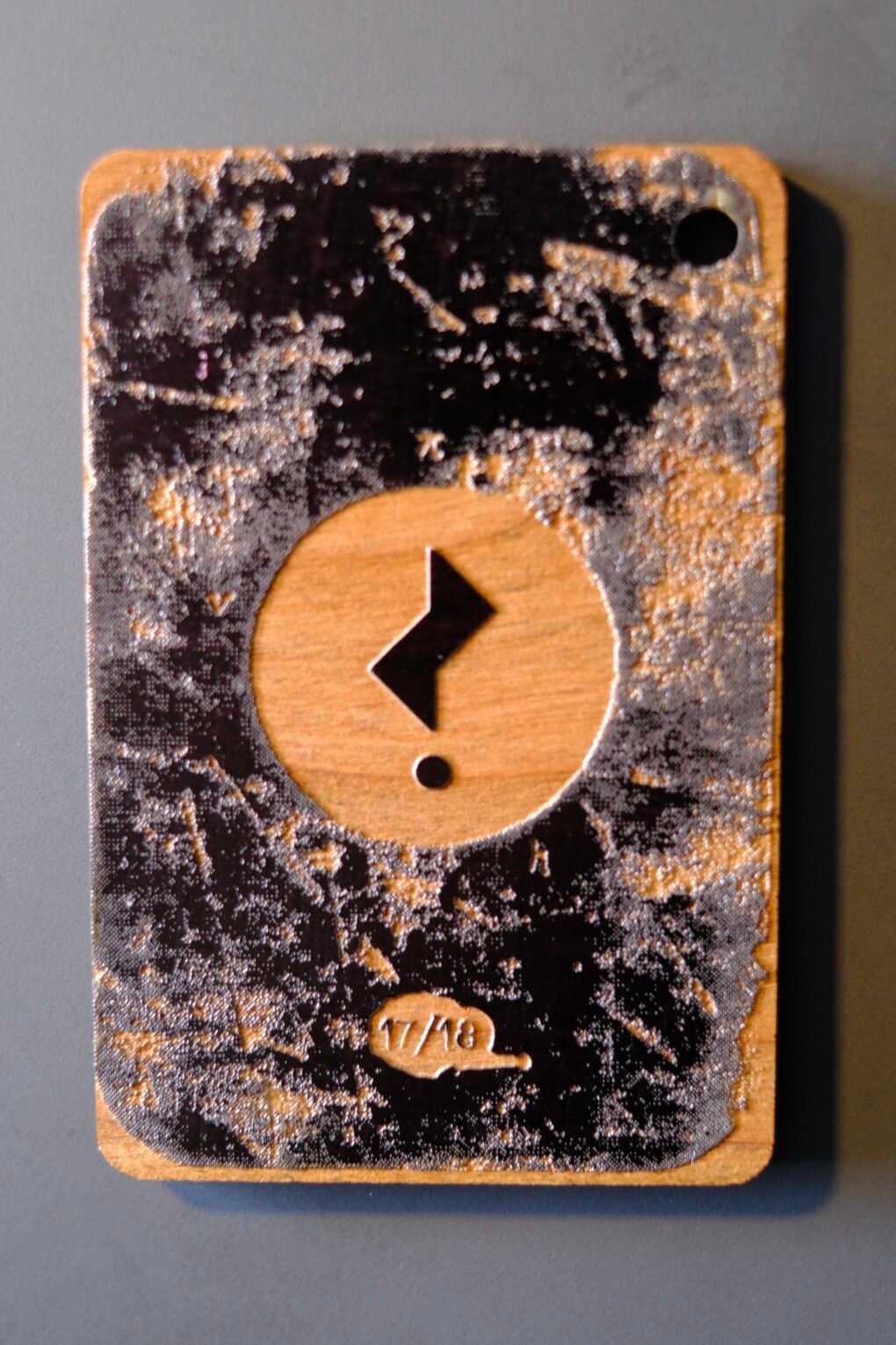 Issue 3’s limited special edition Falling Man wooden bag tag - Image 2